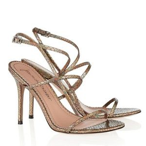 Jean Michel Cazabat snake effect stripe sandals